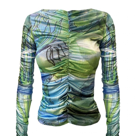 Brand new Icelandic designer brand Hildur Yeoman top in Large with mesh fabric - Picture 1 of 3